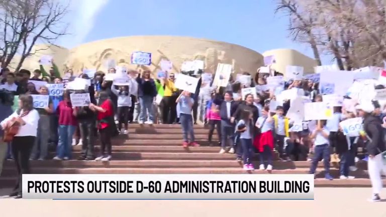 Pueblo academy holds protest demanding district releases school charter